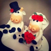 Cow Themed Wedding Cake 2