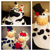 Cow Themed Wedding Cake 3