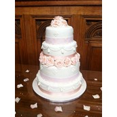 Peach Themed Wedding Cake 2