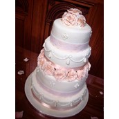 Peach Themed Wedding Cake 4