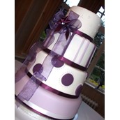 Purple Themed 4 Tier Wedding Cake 1