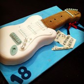 Giant White Guitar Cake