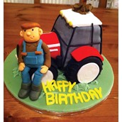 Tractor And Farmer Cake