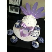 Purple Jazzy Feather Cake