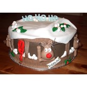 Rudolph Reindeer Christmas Cake