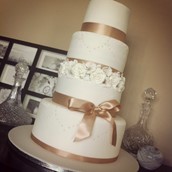 Wedding Cake Floral 2 Licky Lips Cakes Liverpool