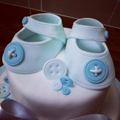 Christening Buttons And Booties Cake Licky Lips Cakes Liverpool