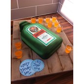 Jagermeister / Jagerbomb shots cake  - licky lips cakes liverpool