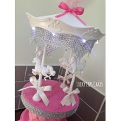 Carousel Christening Cake With Lights Licky Lips Cakes Liverpool
