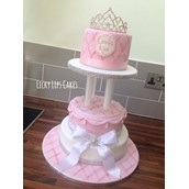 Princess Tiara Tiered Cake Licky Lips Cakes Liverpool